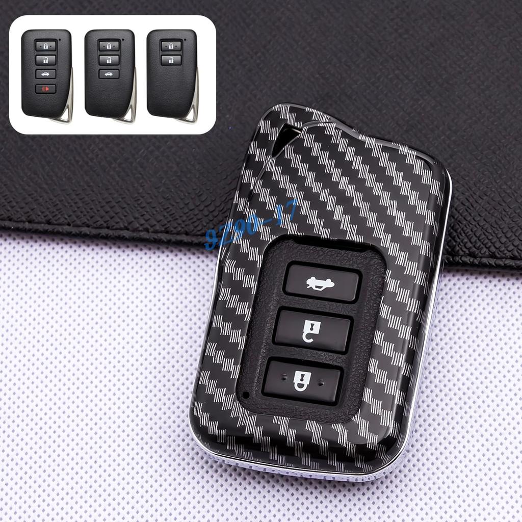 Abs Carbon Fiber Car Smart Key Cover Case Keychain For Lexus Nx Rx Lx Is Es Gs 200T 250 300 300H 350 450H 500H Accessories