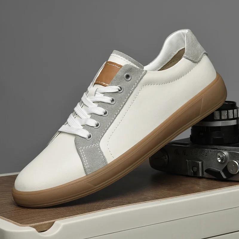 Fashion 2025 Men Casual Shoes High Quality Leather Walking Muller Shoes Simple Outdoor Antiskid Flat Designer Sneakers Oxford Shoes