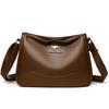 High-end soft leather women's bags, new fashionable and versatile large-capacity middle-aged mother bags, underarm bags, shoulder messenger bags.