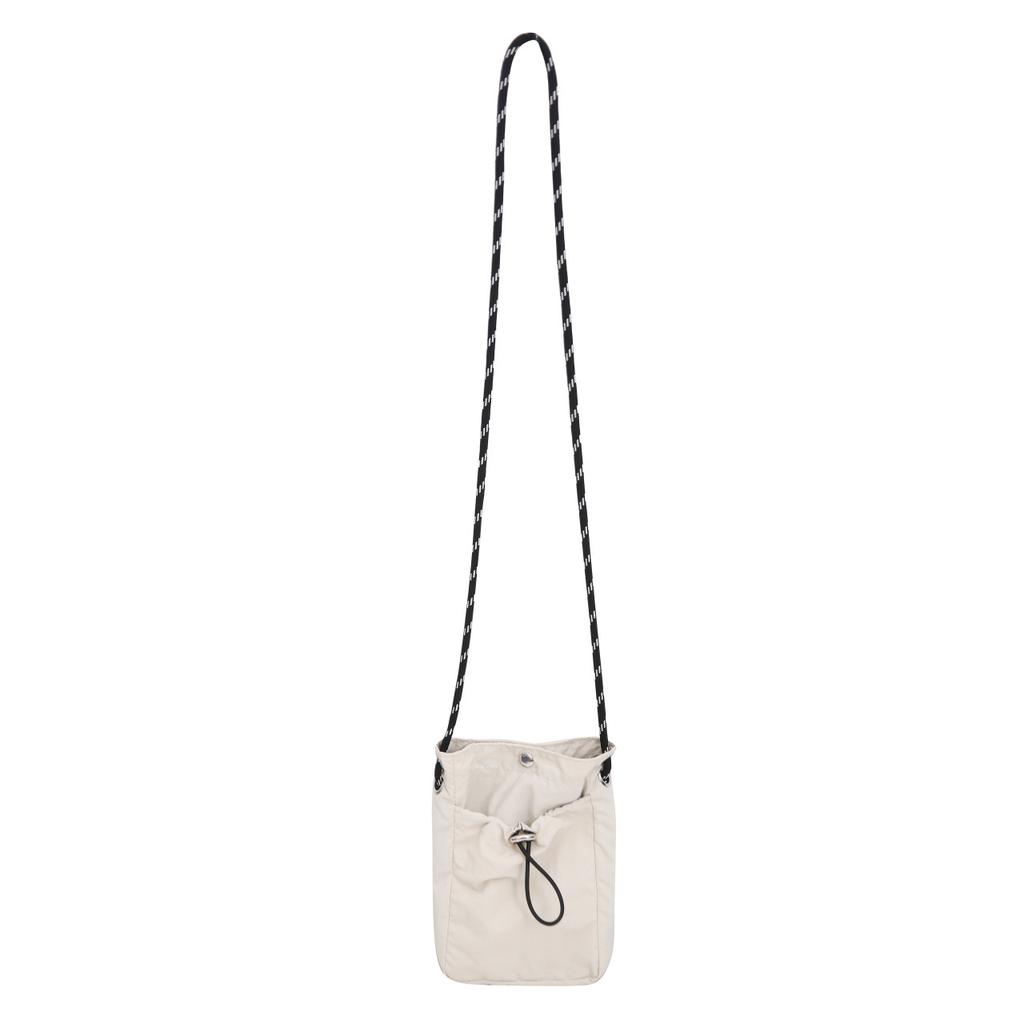 single shoulder messenger bag, drawstring small bag, niche sense, fashionable and lightweight mini mobile phone, nylon bag for women