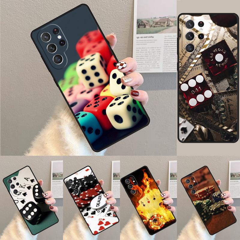 Dices Poker Casino Phone Case for Samsung Galaxy note 10 pro S26 Ultra S23 S24 FE S25 S21 S22 PLUS shockproof Cove