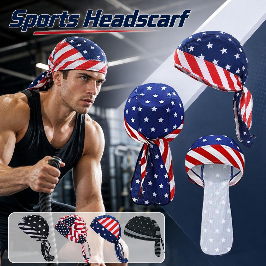 Outdoor Cycling Bandana Headscarf Skull Cap with Breathable Lightweight Fabric for Street Dance Hip Hop and Casual Wear