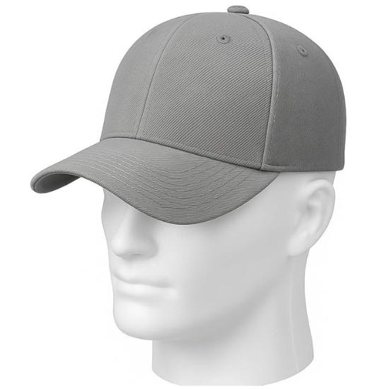 BLESS INTERNATIONAL Premium Baumwoll-Baseballkappen für Herren & Damen (Grau)