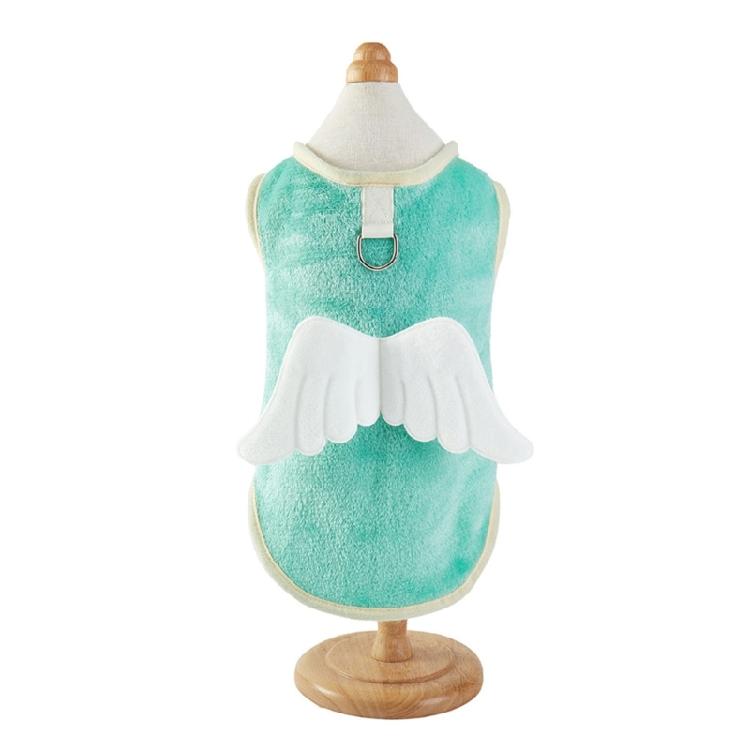 Hundeweste Frühling Flauschiger Stoff mit Cartoon-Flügel Pullover Mantel Kleidung Bekleidung