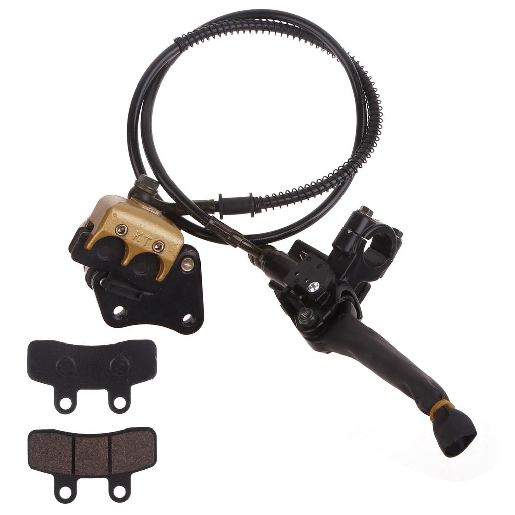 Upgraded Front Disc Brake Masters Cylinder Caliper with Brake Pad Assembly for 50cc 70cc 90cc SSR 110cc 125cc Atomik SSR