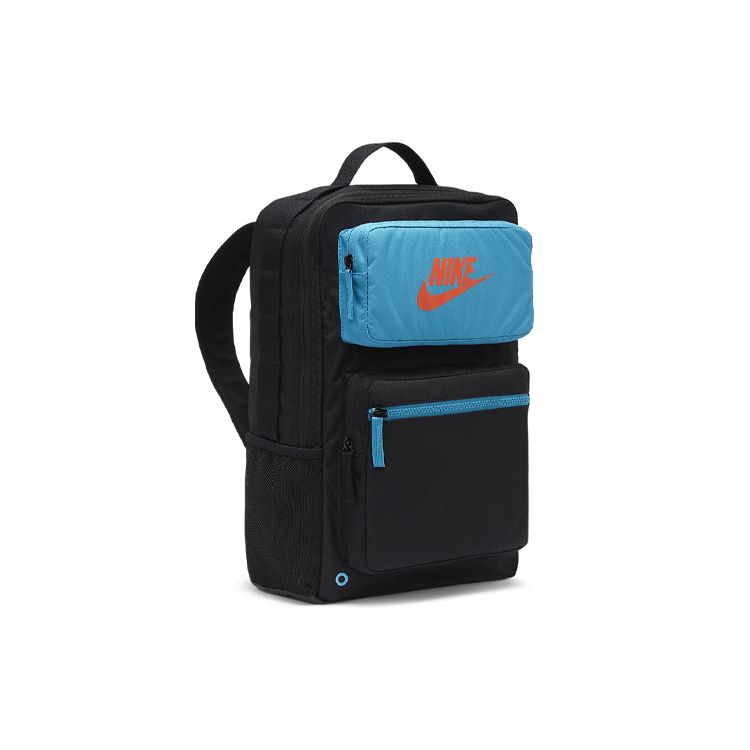Nike Color Block Zipper Fabric Backpack Unisex Backpacks Black BA6170-011
