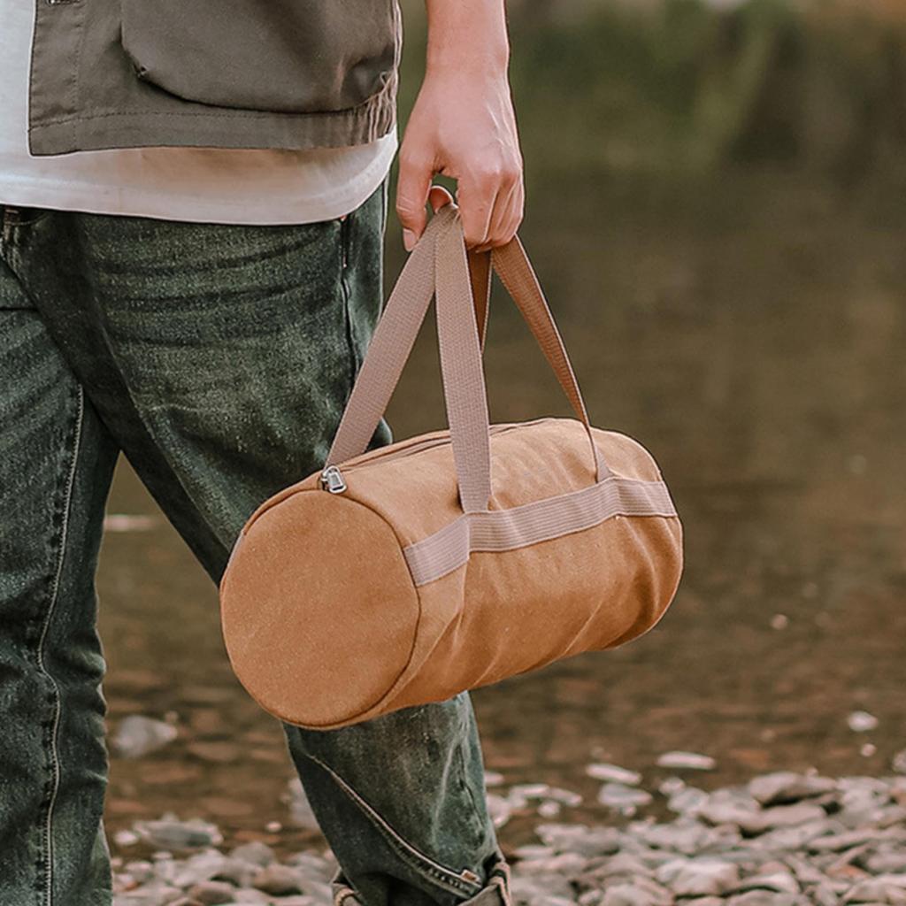 1pc Canvas Outdoor Tent Peg Tool Storage Bag For Camping Accessories Organizer