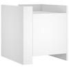 Vidaxl Bedside Table, White, 45X50X50 Cm, Wood-Based Material
