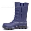 Jundeng medium tube British men's rain boots outdoor trend foot cover men's waterproof boots cowboy medium tube boots travel replacement rubber shoes