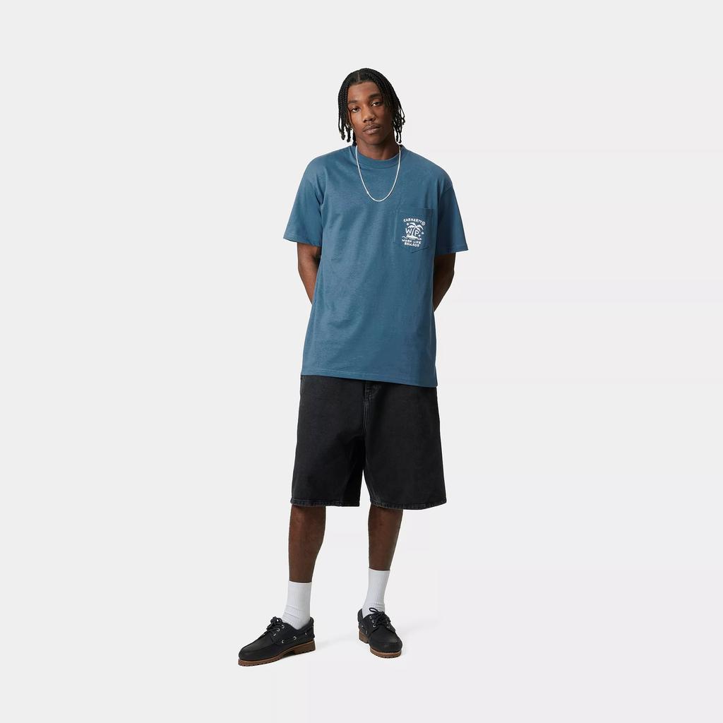Carhartt WIP FW24 S/S Fragments Pocket T-Shirt Unisex Tops Teal I034407-2PL-XX