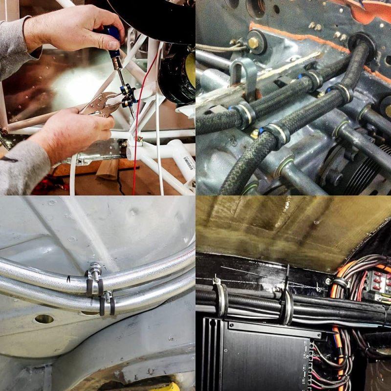 20 Pcs Stainless Steel Cable Clamp, Rubber Cushioned Insulated Clamp, Metal Clamp, Tube Holder for Tube, Pipe or Wire Cord Installation