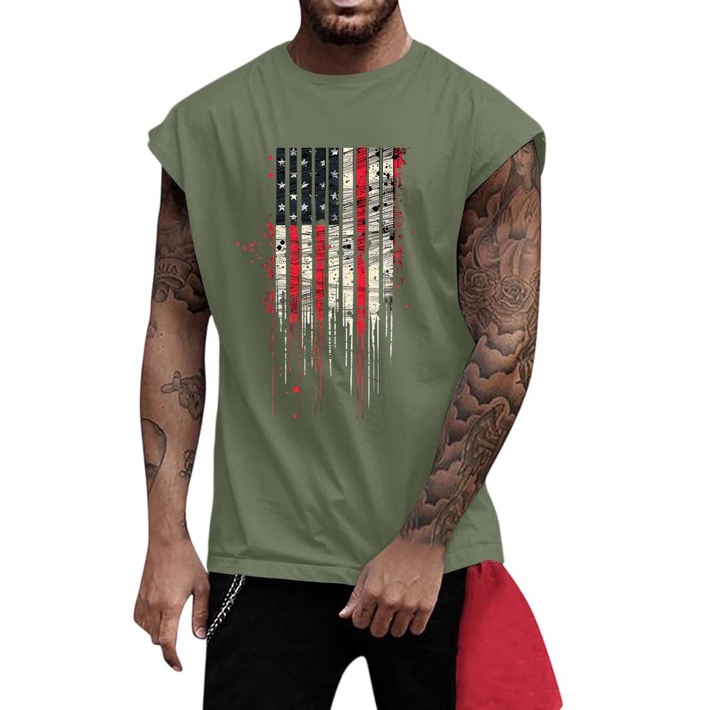 Men's Fitness Exercise Slimming Printed Waistcoat And Vest, Men's I-shaped Wide Shoulder And Back Center