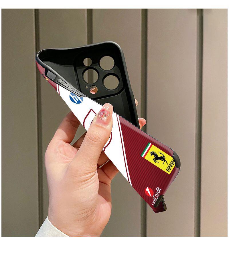 Silicone Car Phone Case for Ferrari Charles Leclerc 16 Lewis Hamilton 44 Racing For IPhone 15 14 16 13 12 11 Pro Max Plus XS X