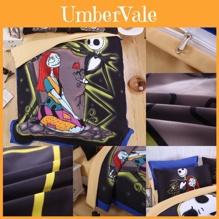 Nightmarish 3d Digital Printed Bedding Set With Character Motifs For European Home Decor