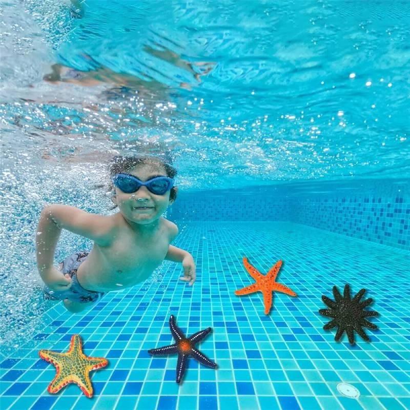 Authentic Sea Star Animal Models For Kids Educational Beach Toys Colorful Pvc Set