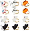 12pcs Halloween Ring Set Perfect for Adult Kids Party Decorations Cartoonish Ghost Pumpkin Open Rings for Party Favors