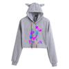 Women Tok Tik Short Pullover Hoodie Spring Autumn Sweatshirt Jumper Tops Crop