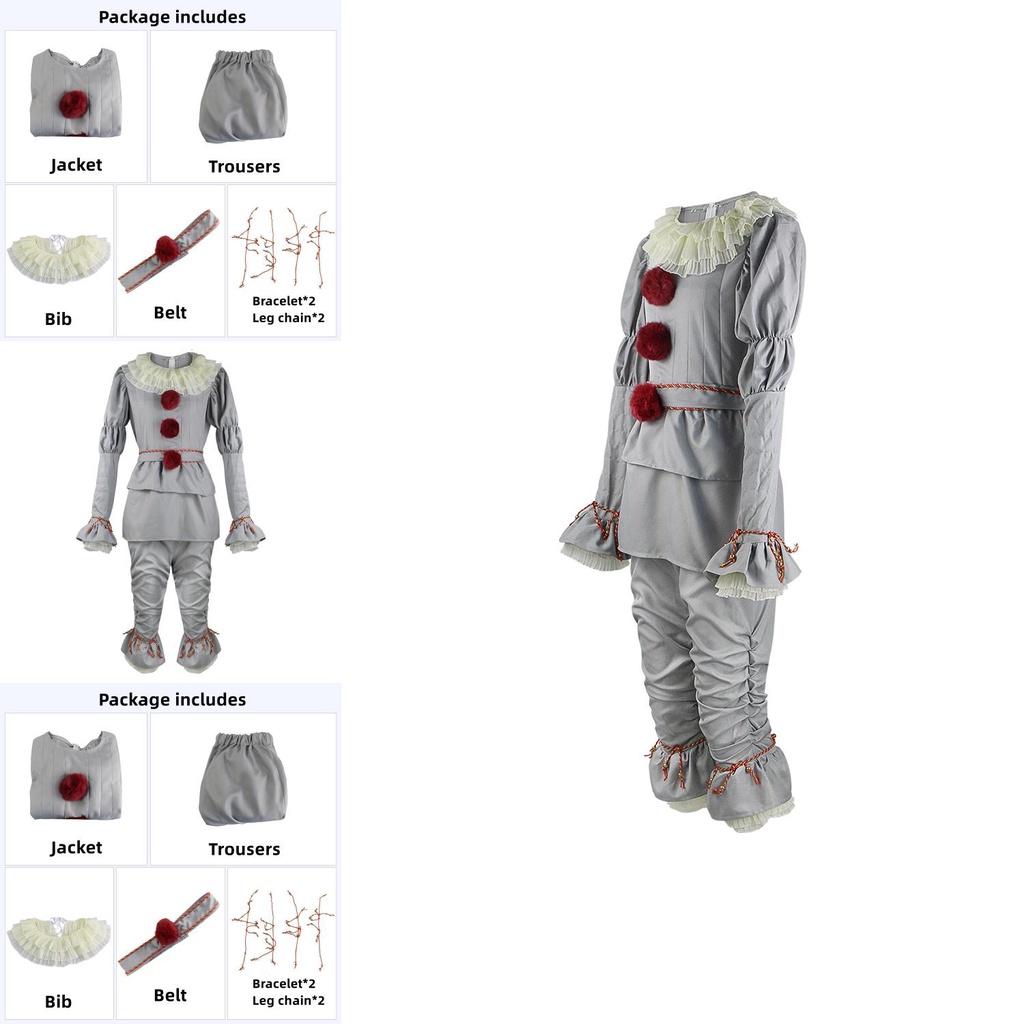 Stephen King's It Scary Clown Joker Pennywise Cosplay Kostuum Halloween Outfit Perfecte Stiksels En Uitstekende Afwerking