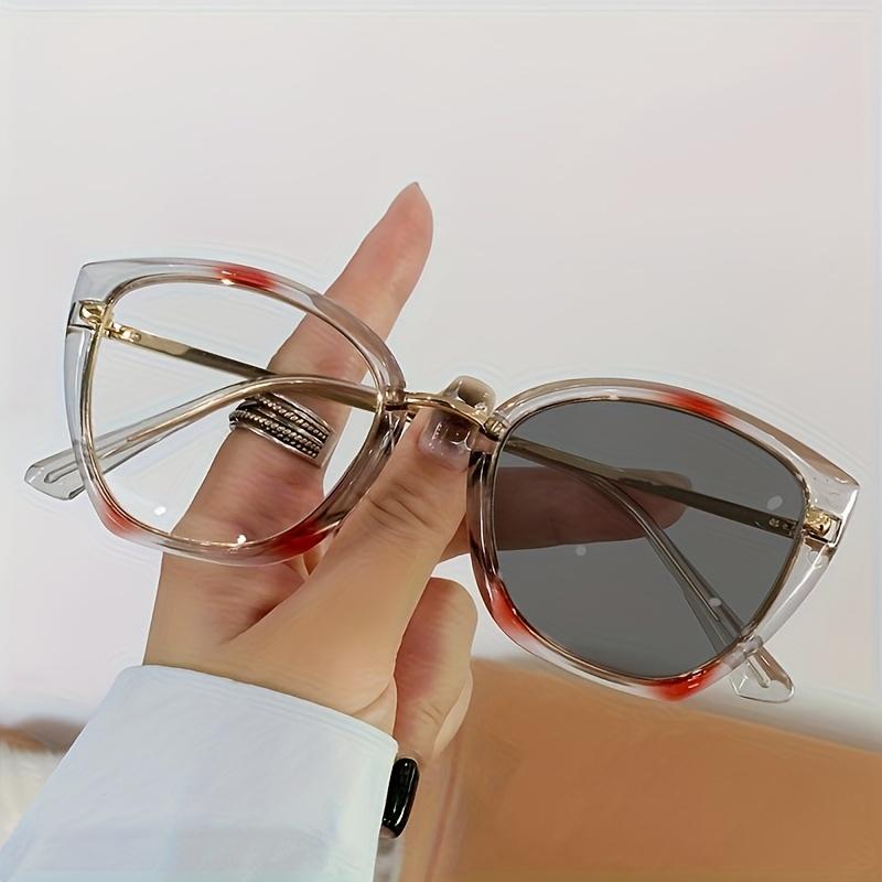 1Pcs New High-End Metal Frames For Men And Women Same Day And Night Dual-Use Photochromic Lenses And Blue-Proof Lighting Lenses