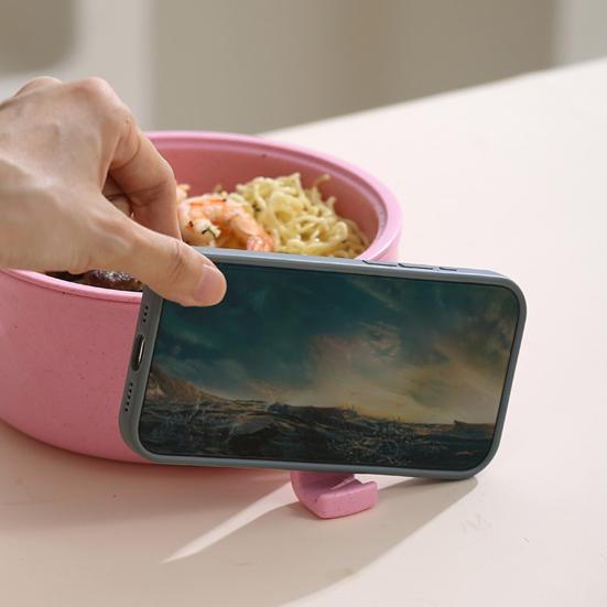 Mikrowellen-Ramen-Schüssel mit Deckel Instant-Nudelschüssel-Set mit Stäbchen Löffel und Gabel Kunststoff Tragbarer Nudelbehälter für Reisen und Zuhause Mittagessen