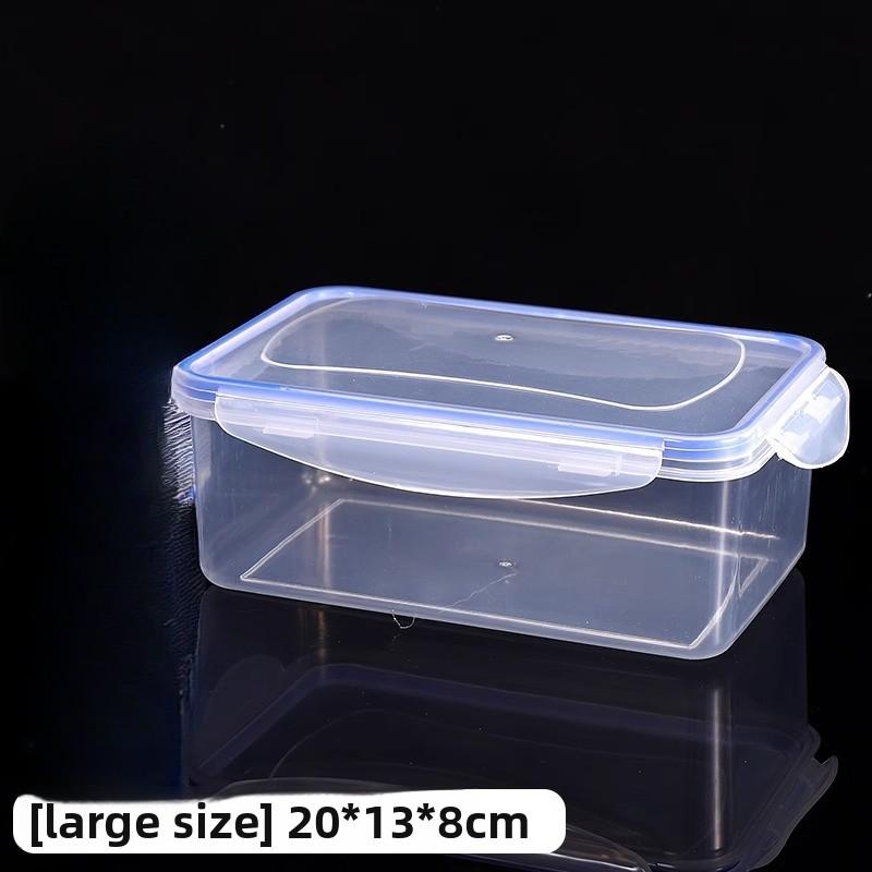 Kitchen Refrigerator Rectangular Thickened Microwave Heat-resistant Lunch Box Vegetables and Fruits Frozen Sealed Preservation Box
