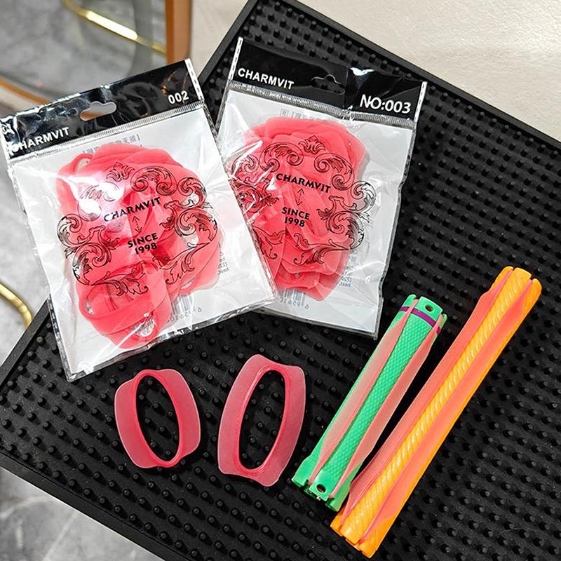 20pcs Large/Small Size Perm Silicone Band Heat Resistant Traceless Digital Cold Rods Elastic Rubber Band Hair Rings Styling Tool