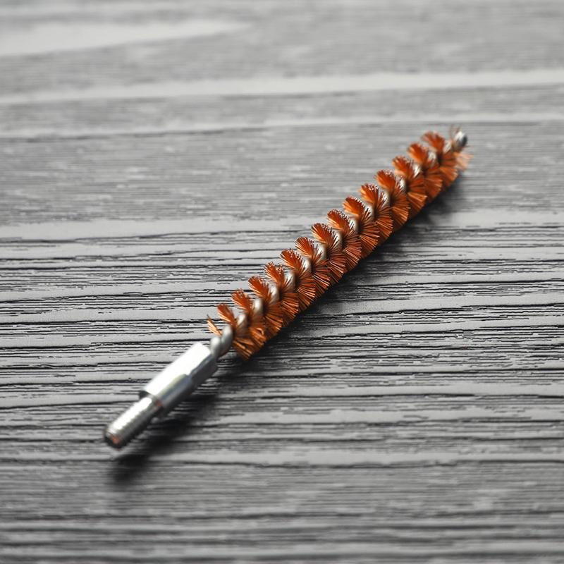 5Pcs 7.7Mm Phosphor Bronze Hole Brushes, Aluminum Support + Bronze Bristles, Gun Cleaning Brush Kit For Spray Gun