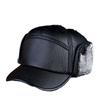 Winter Thickened Cotton Ear Protection Hat Leather Baseball Adjustable Caps