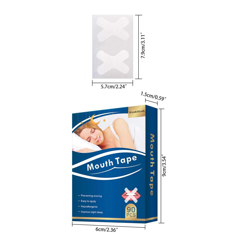 Sleep Strips Advanced Gentle Mouth Tape for Better Nose Breathing Nighttime Sleeping Mouth Breathing and Loud Snoring