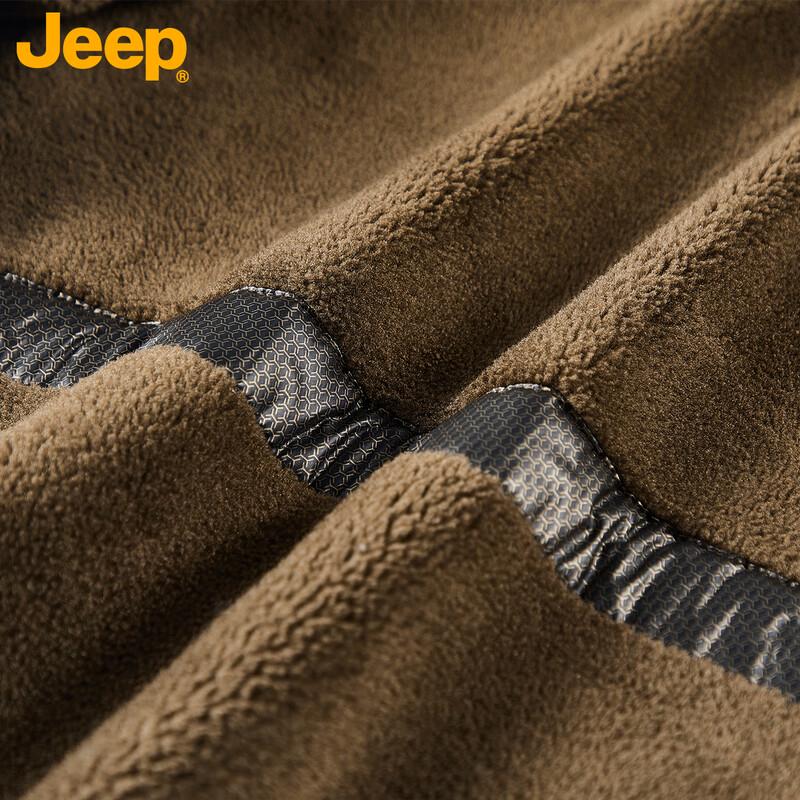 JEEP Men's Autumn/Winter Retro Solid Color Loose Lapel Jacket