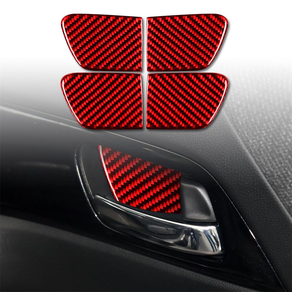Real Carbon Fiber Car Interior Door Handle Cover Trim For Honda Accord 2014-2017