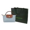 Longchamp Le Pliage Pohodlné zapínání na patent Recyklovaná polyamidová plátěná taška Tote Bag Dámské tote tašky Modrá Hnědá 34175089P80