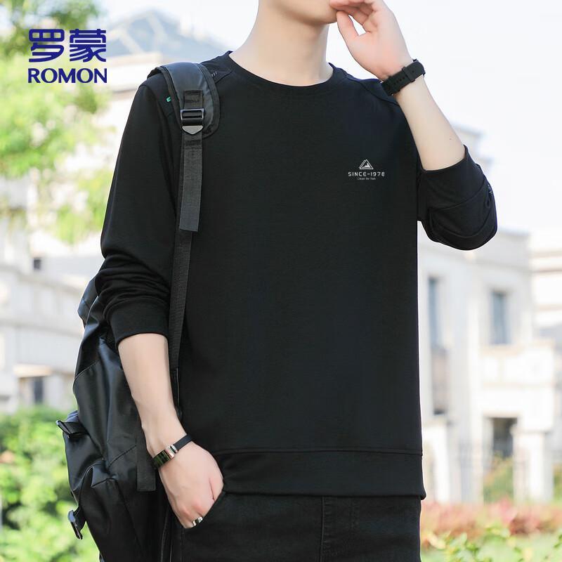 ROMON Men's Long Sleeve Pullover Sweatshirt