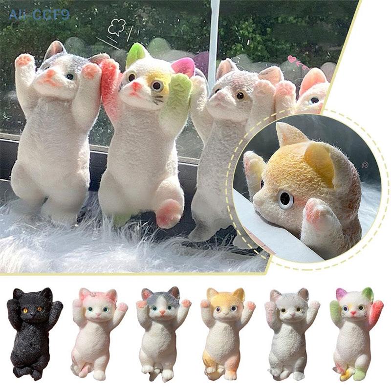 Big Kitty Cat Taba Silicone Fuzzy Super Big Cat Kitten Handmade Squeeze Toy Mochi Toy Hand Relax Stress Release Gift