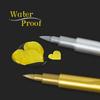 1pc Golden +1pc Silver Metal Waterproof Permanent Paint Marker Pens, Craftwork Art Painting Supplies, For Decoration