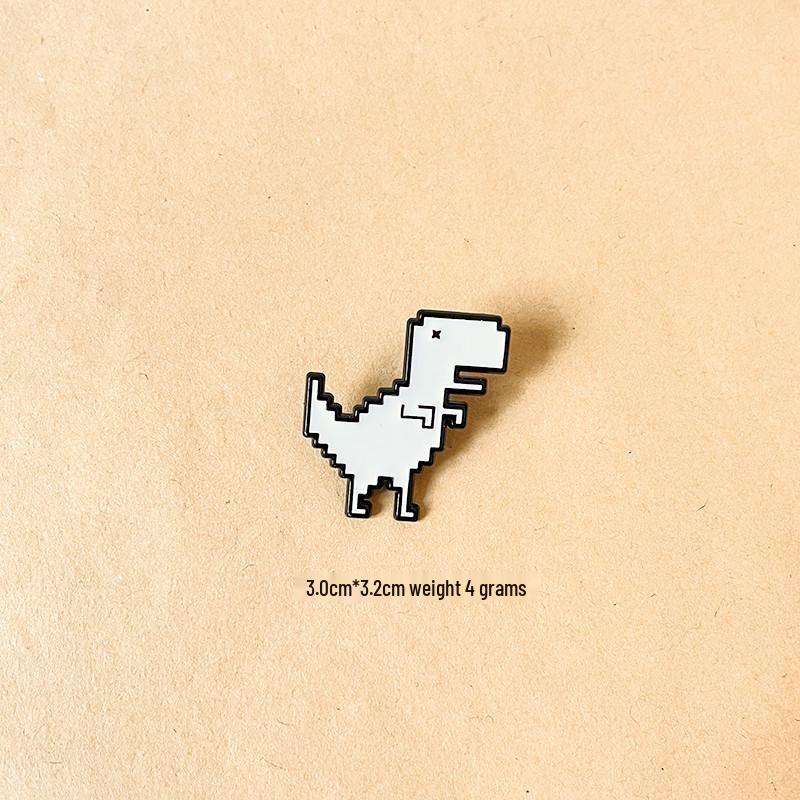 

Adorable Dinosaur Brooch Pin - Metal Badge for Bags & Clothing
