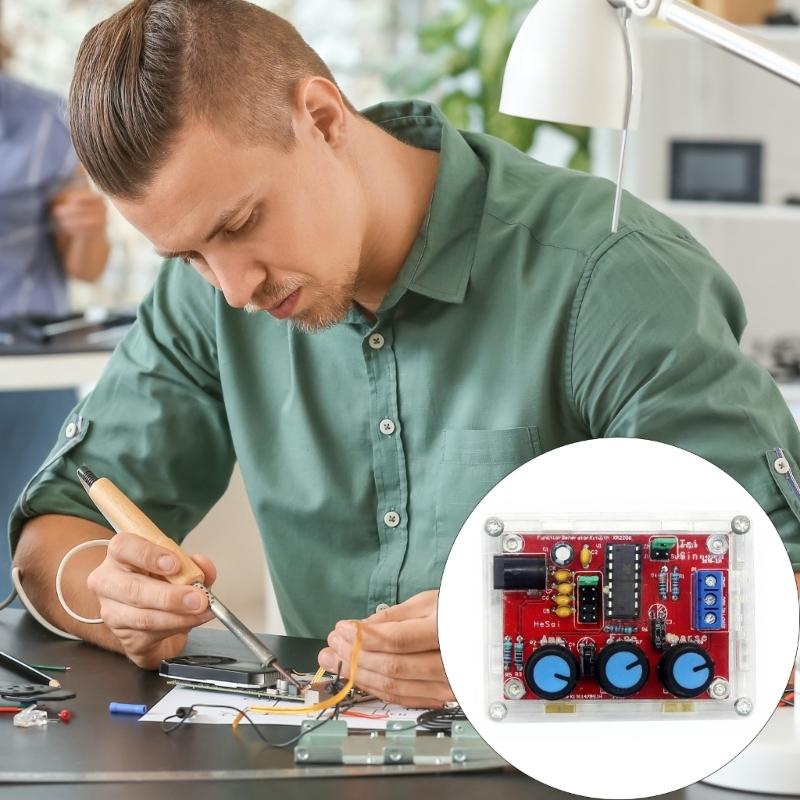 1Hz-1MHz XR2206 Function Signal Generator Sine/Triangle/Square Output Signal Generator Adjustable Frequency Amplitude