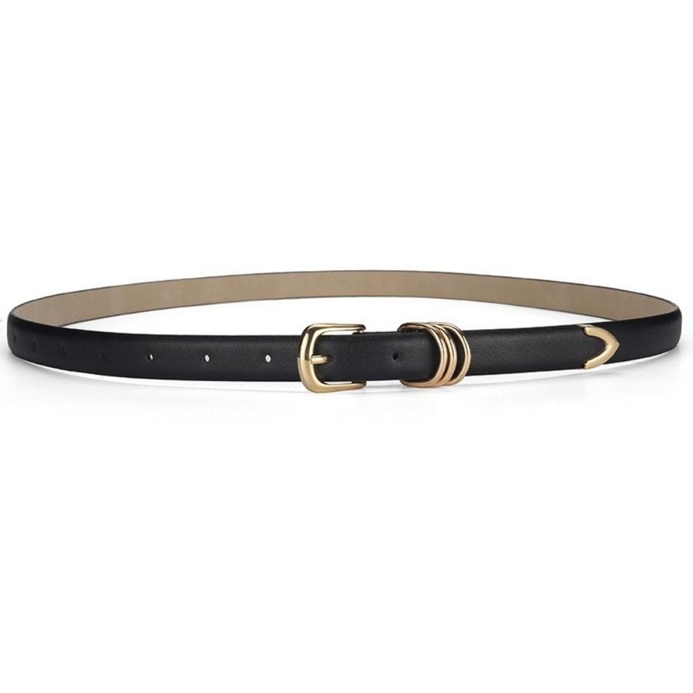

Thin Waist Belt Versatile Decorative Belt Casual Dress Jeans Belt For Daily Wear black-110cm