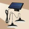 1SET Solar LED Chandelier, Single or Double Head Outdoor Chandelier, IP65 Protection Rating Camping Decorative LED Bulb