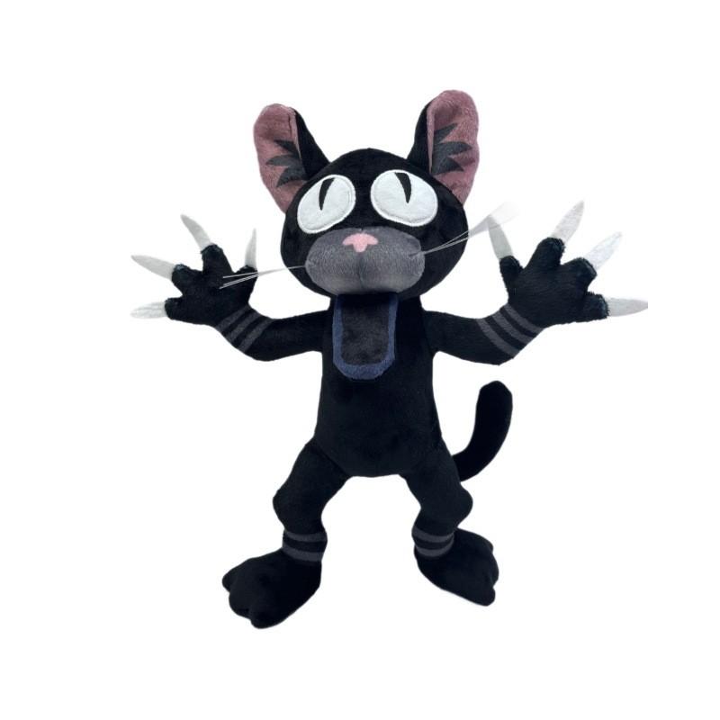 

99 Nights In The Forest Black Cat Plush Toy With Soft Short Pile For Kids And Adults