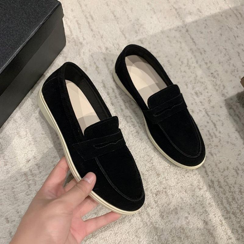 

Модный смешанный заказ Женские лоферы Деловая обувь Замшевая кожа Мягкая подошва Мужские повседневные Ретро Плоские туфли Мокасины Дизайнерские Слипоны 35 чёрный