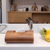BUNACO Box SWING Made in Japan Wooden Tissue Case [Tissue Regular] IB-T917 (Caramel Brown)