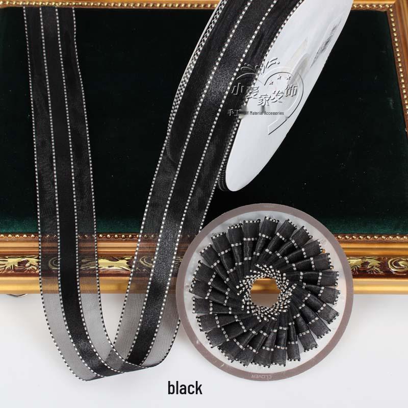 10 Yards 2.5/4cm Snow Yarn Ribbon with Jump Stitches for DIY Lolita Bow Hair Accessories