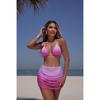 New Sexy Halter StGradient Skirt Bikini New Female Swimsuit Women Swimwear Three-pieces Bikini Set Bathing Suit