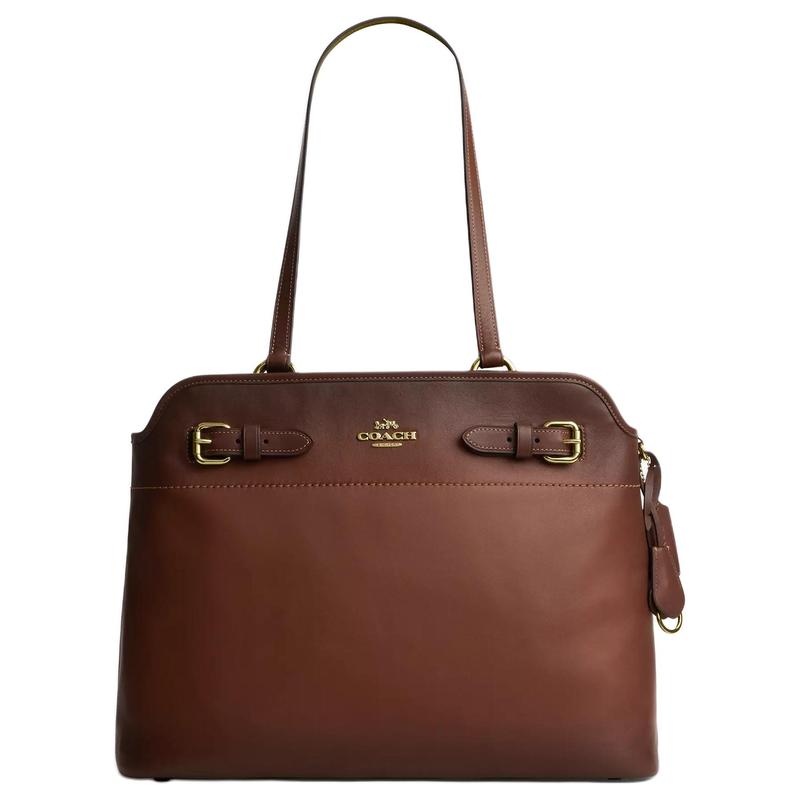 

COACH Easton 41 Gold Hardware Four Protective Feet Smooth Leather Tote Shoulder Bag Large Unisex Couple Sequoia золотий