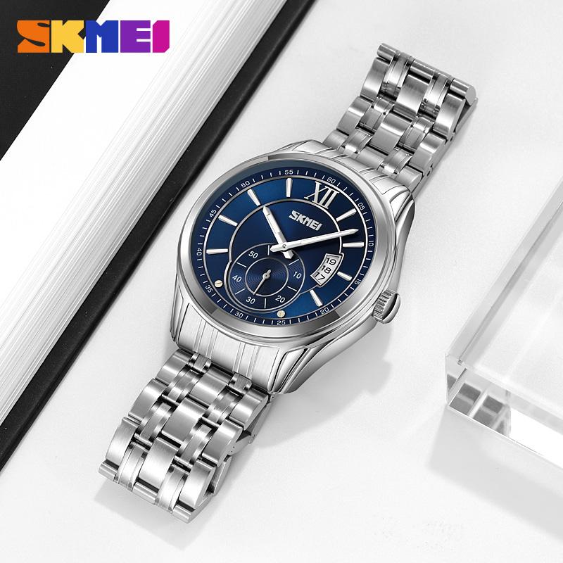 SKMEI 9319 Brand Fashion Trend Men Watch Waterproof Steel Calendar Luminous Quartz Watch Business Clock Gift Wristwatches