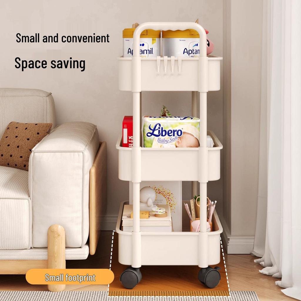 Multi-layer Movable Storage Rack for Bathroom, Snacks, Books & Toys