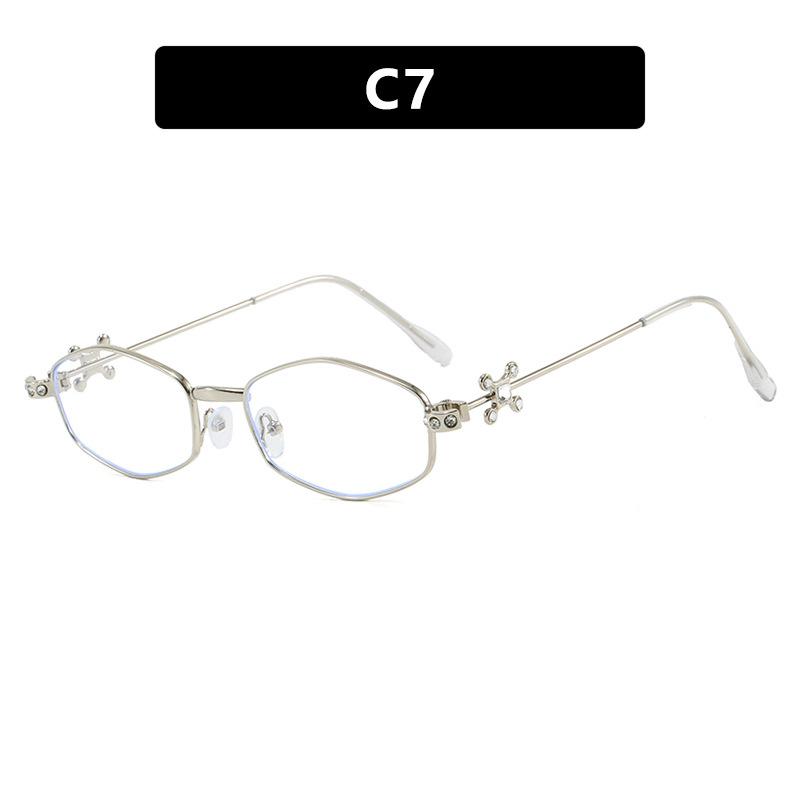 Irregular polygon jewelry sunglasses, new sunglasses, plain round face women's sunglasses