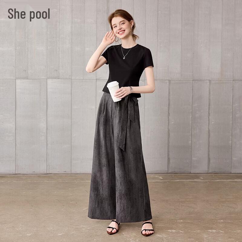 Women's Casual T-shirt and Pants Two-Piece Set
