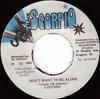 7-дюймовая пластинка LUCIANO - Don't Want To Be Alone / Salaom Rem none Black Scorpio 1995 Ямайка Регги, Ска и Даб Б/У